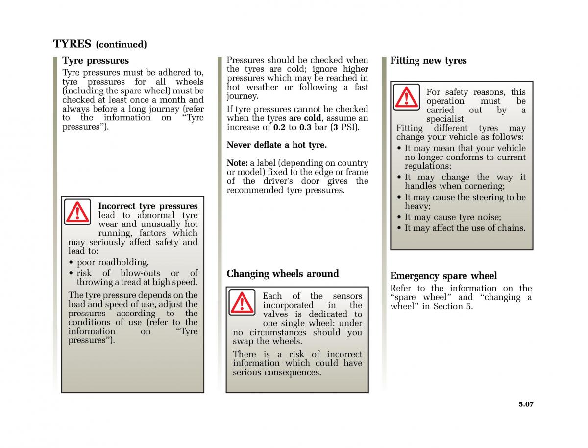 Renault Laguna II 2 owners manual / page 198