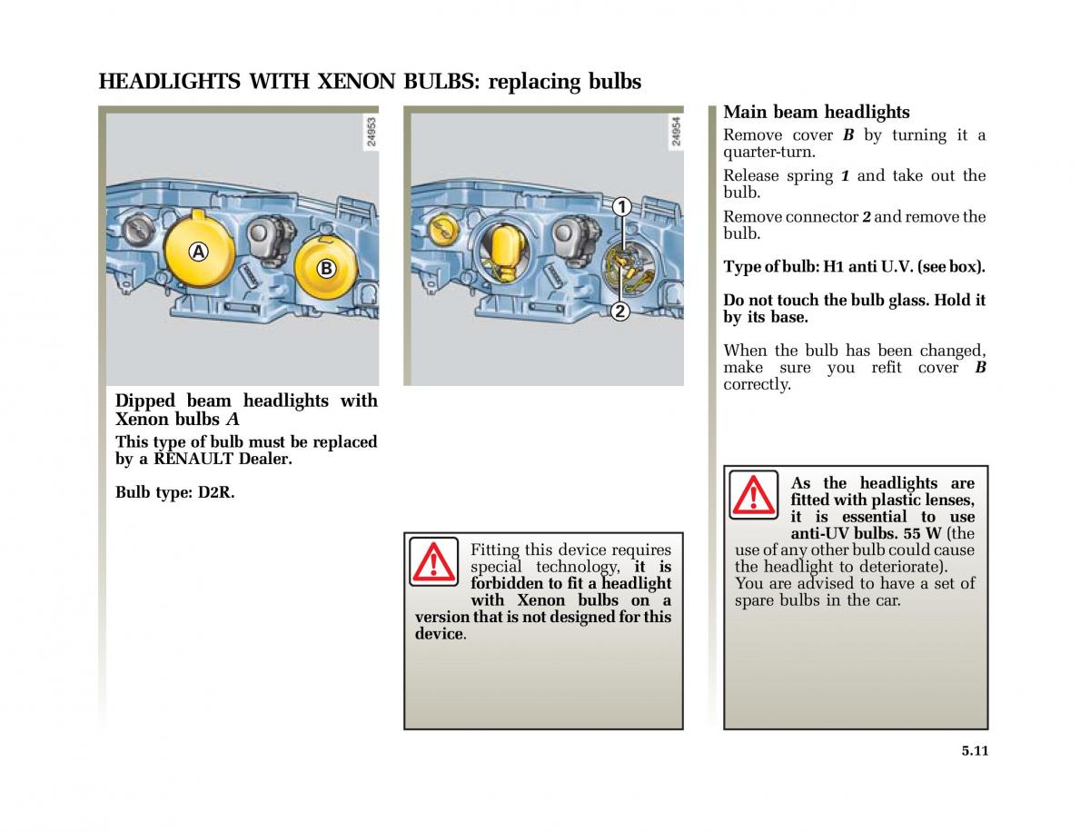 Renault Laguna II 2 owners manual / page 202