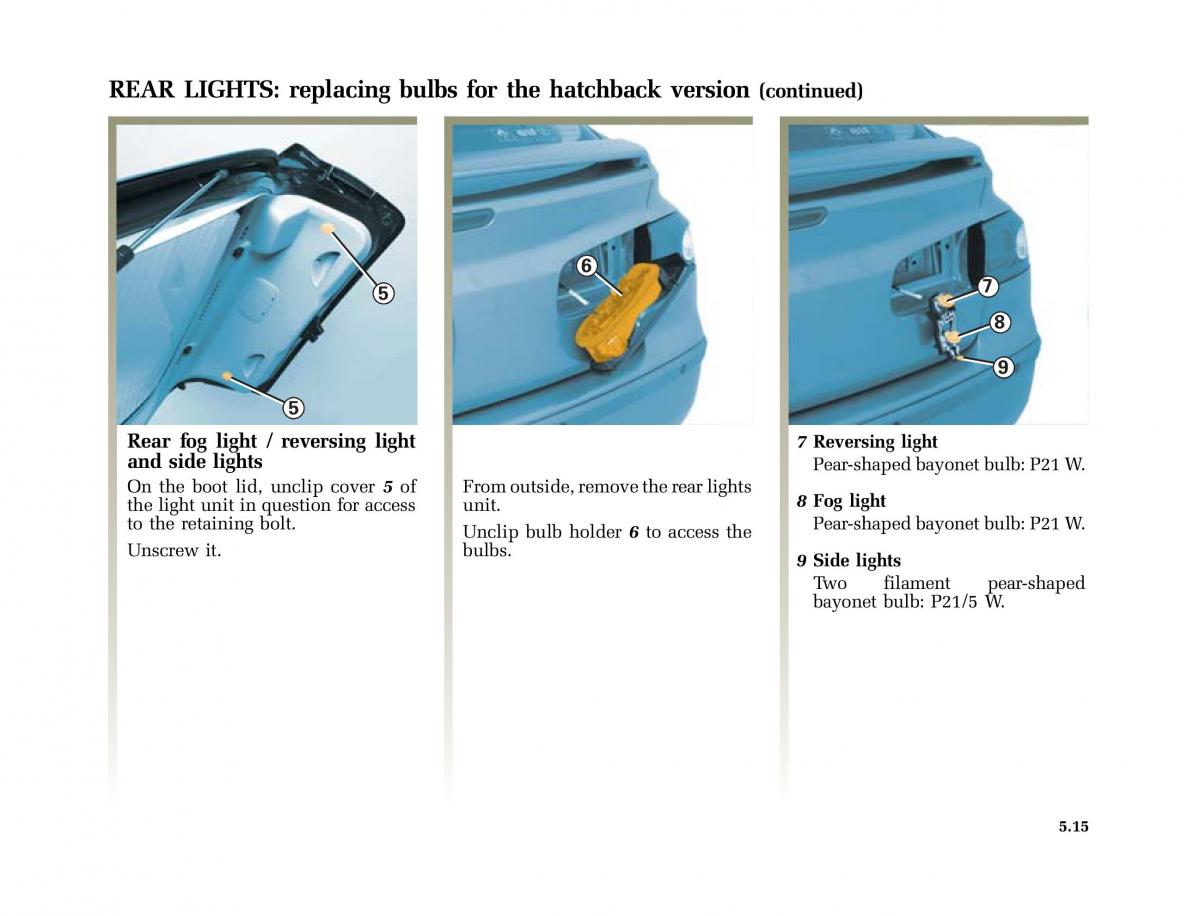 Renault Laguna II 2 owners manual / page 206