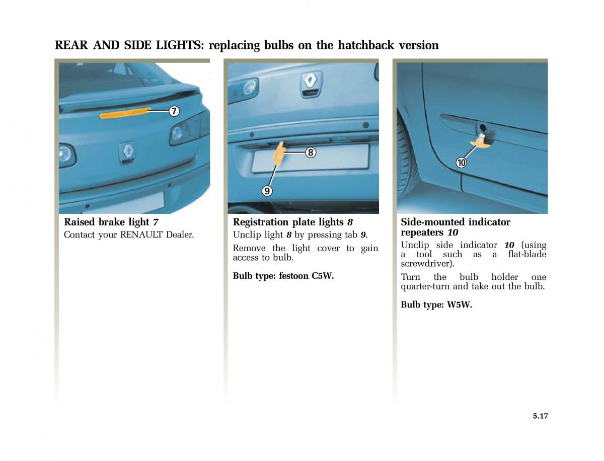 Renault Laguna II 2 owners manual / page 208