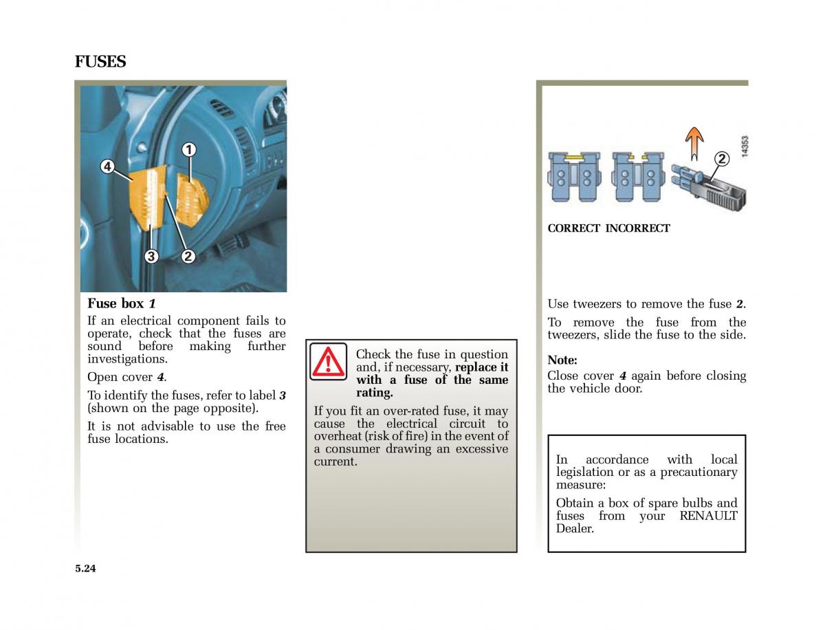 Renault Laguna II 2 owners manual / page 215