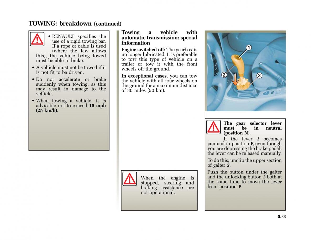 Renault Laguna II 2 owners manual / page 224