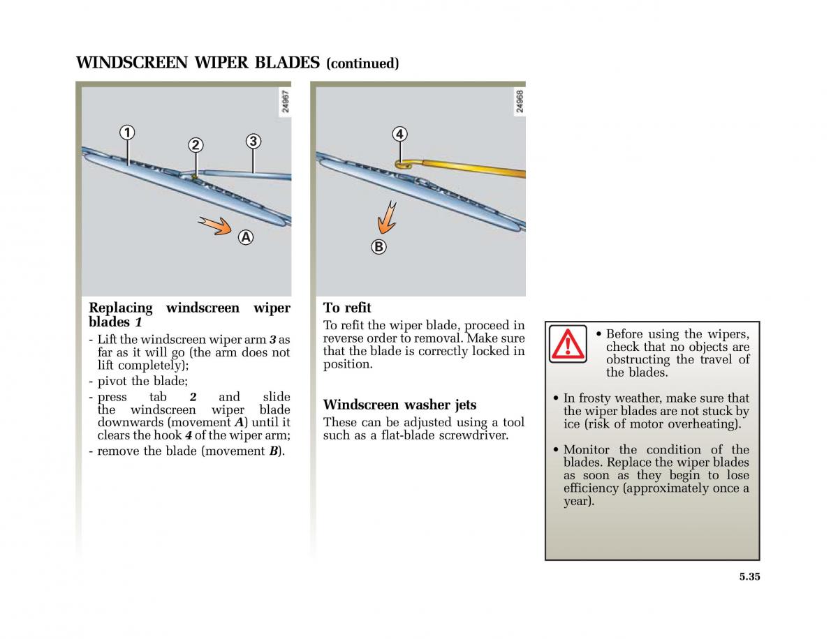 Renault Laguna II 2 owners manual / page 226