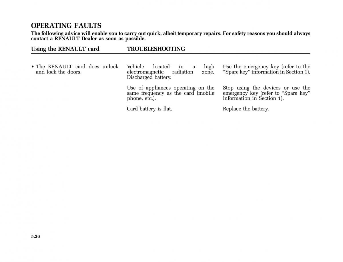 Renault Laguna II 2 owners manual / page 227