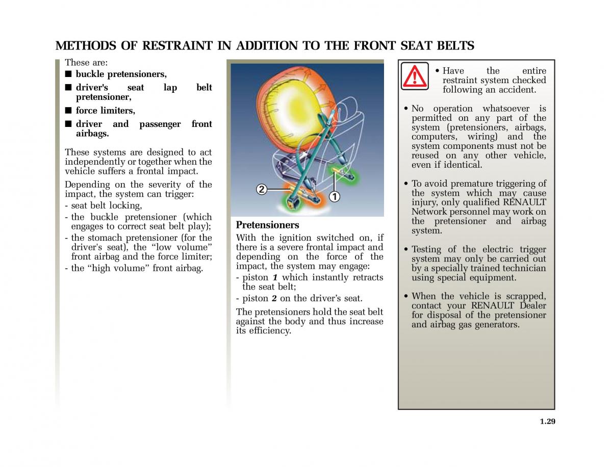 Renault Laguna II 2 owners manual / page 38