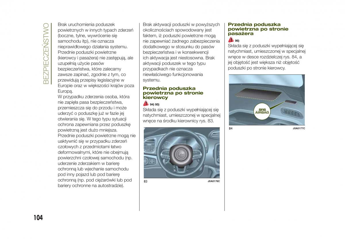 Jeep Renegade instrukcja obslugi / page 106