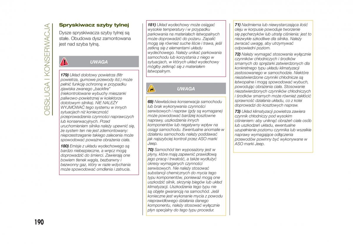 Jeep Renegade instrukcja obslugi / page 192