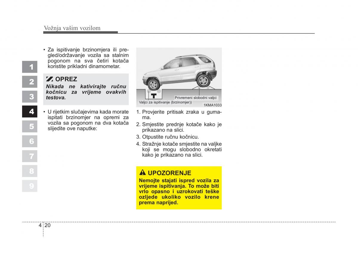 KIA Sportage II 2 vlasnicko uputstvo / page 133