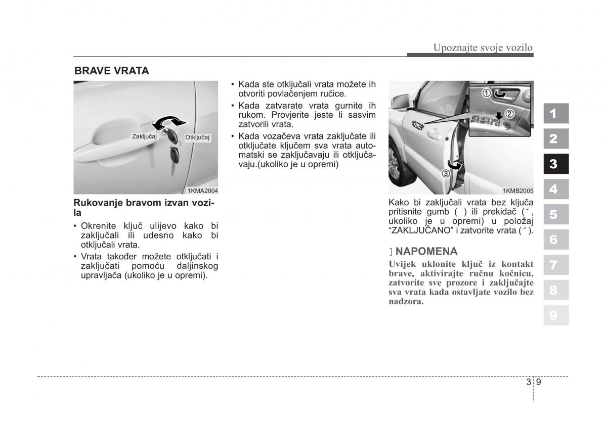 KIA Sportage II 2 vlasnicko uputstvo / page 19