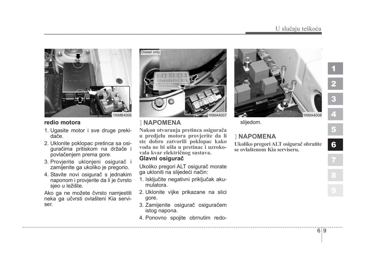 KIA Sportage II 2 vlasnicko uputstvo / page 261