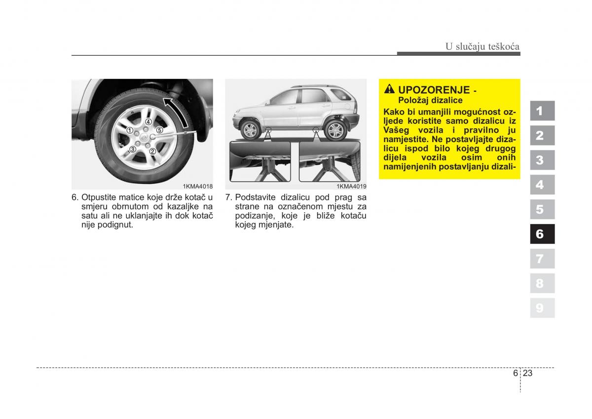 KIA Sportage II 2 vlasnicko uputstvo / page 275