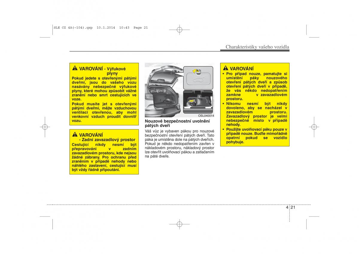 KIA Sportage III 3 navod k obsludze / page 102