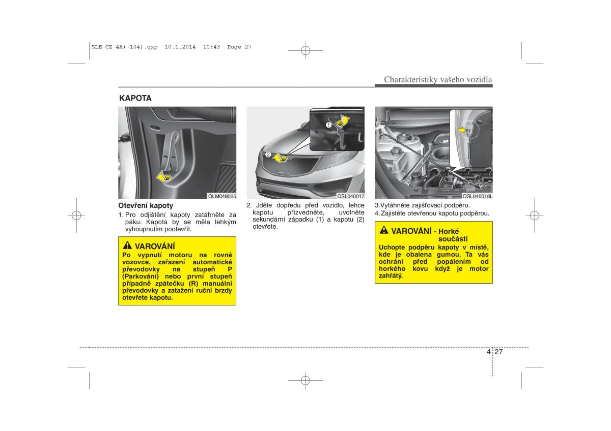 KIA Sportage III 3 navod k obsludze / page 108