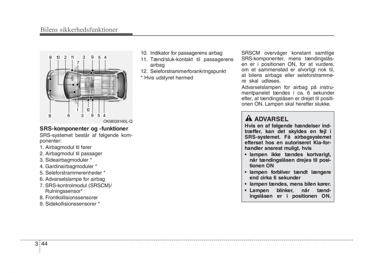 KIA Sportage III 3 Bilens instruktionsbog / page 60