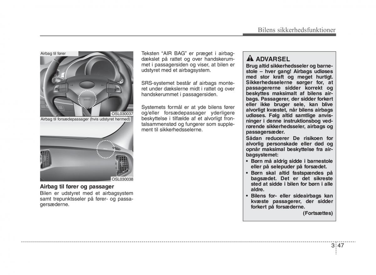 KIA Sportage III 3 Bilens instruktionsbog / page 63