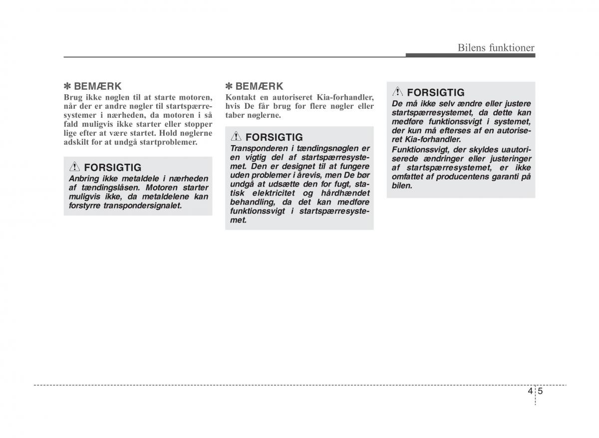 KIA Sportage III 3 Bilens instruktionsbog / page 83