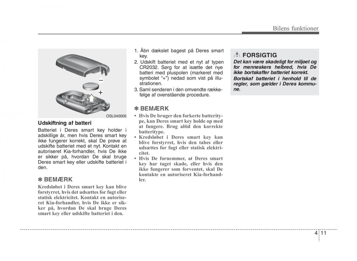 KIA Sportage III 3 Bilens instruktionsbog / page 89