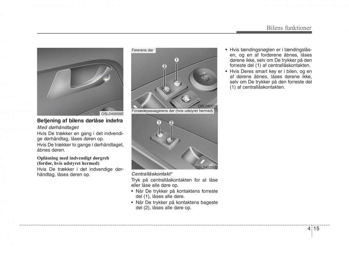 KIA Sportage III 3 Bilens instruktionsbog / page 93