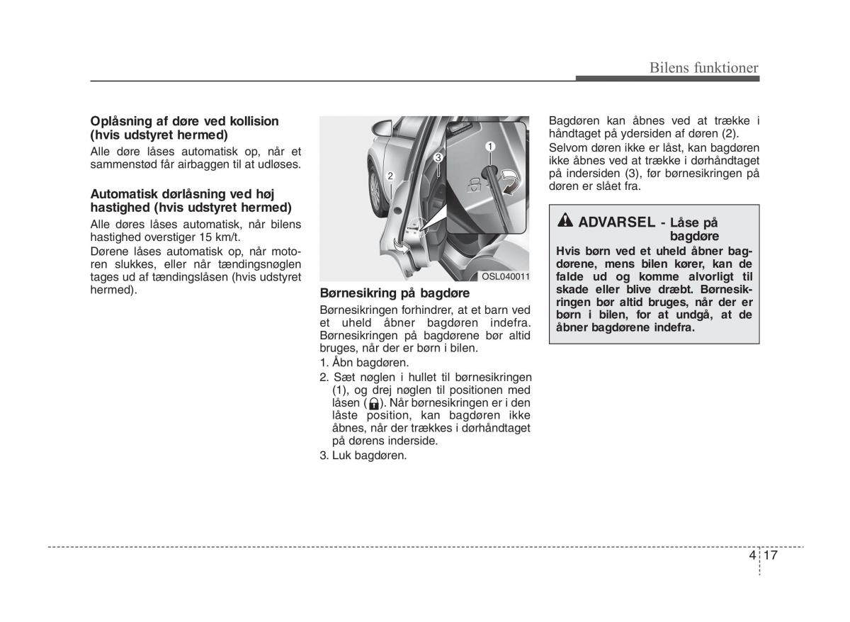 KIA Sportage III 3 Bilens instruktionsbog / page 95