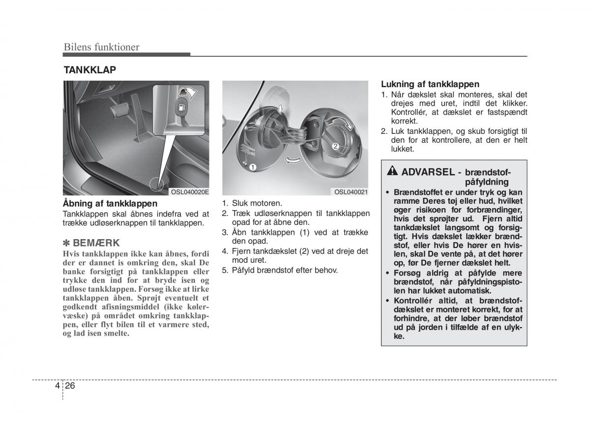 KIA Sportage III 3 Bilens instruktionsbog / page 104