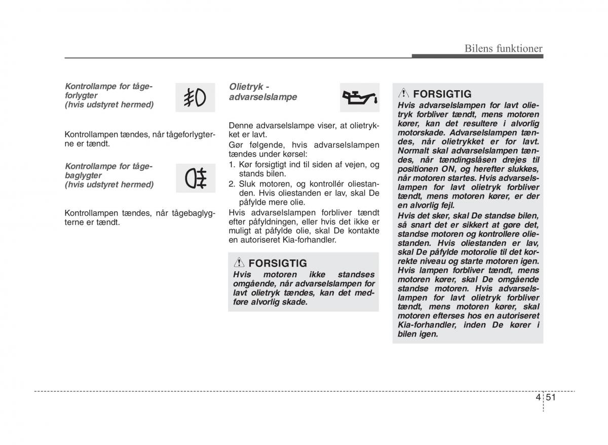 KIA Sportage III 3 Bilens instruktionsbog / page 129