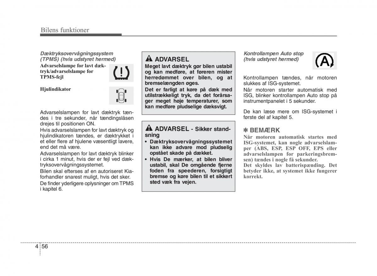 KIA Sportage III 3 Bilens instruktionsbog / page 134