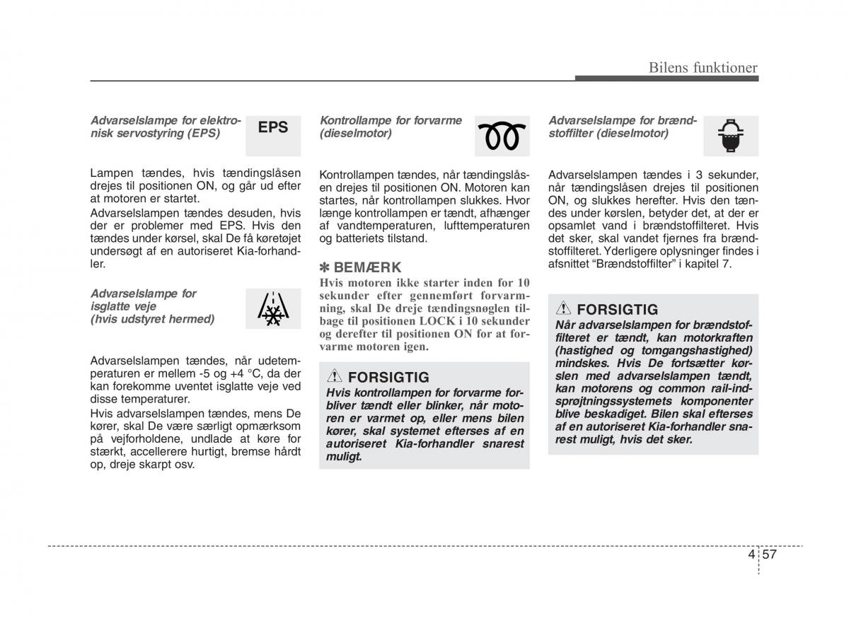 KIA Sportage III 3 Bilens instruktionsbog / page 135