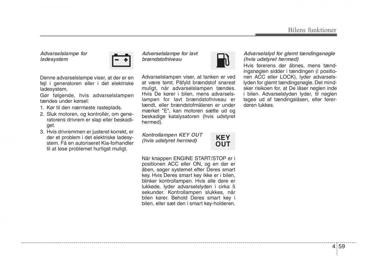 KIA Sportage III 3 Bilens instruktionsbog / page 137