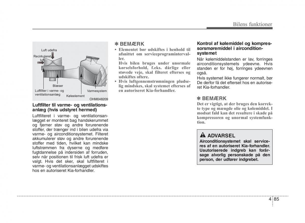 KIA Sportage III 3 Bilens instruktionsbog / page 163