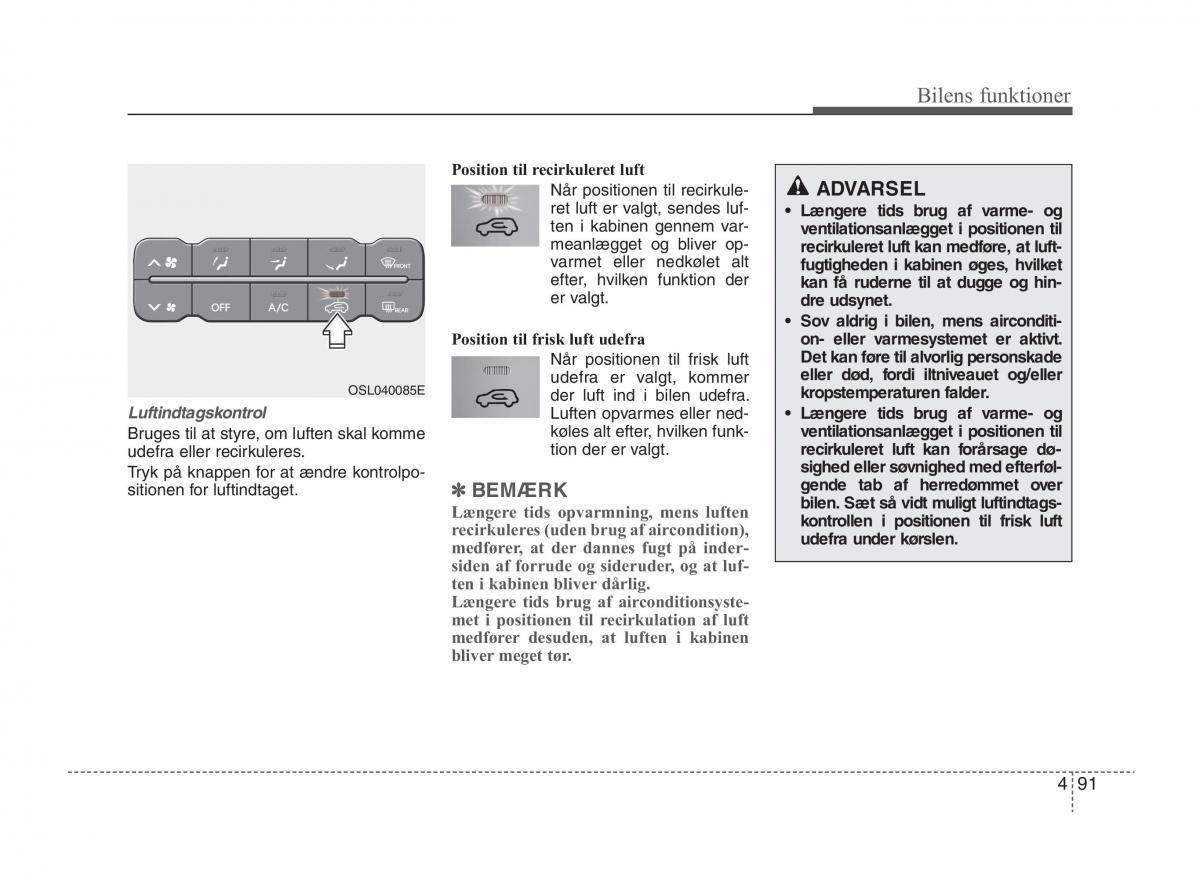 KIA Sportage III 3 Bilens instruktionsbog / page 169