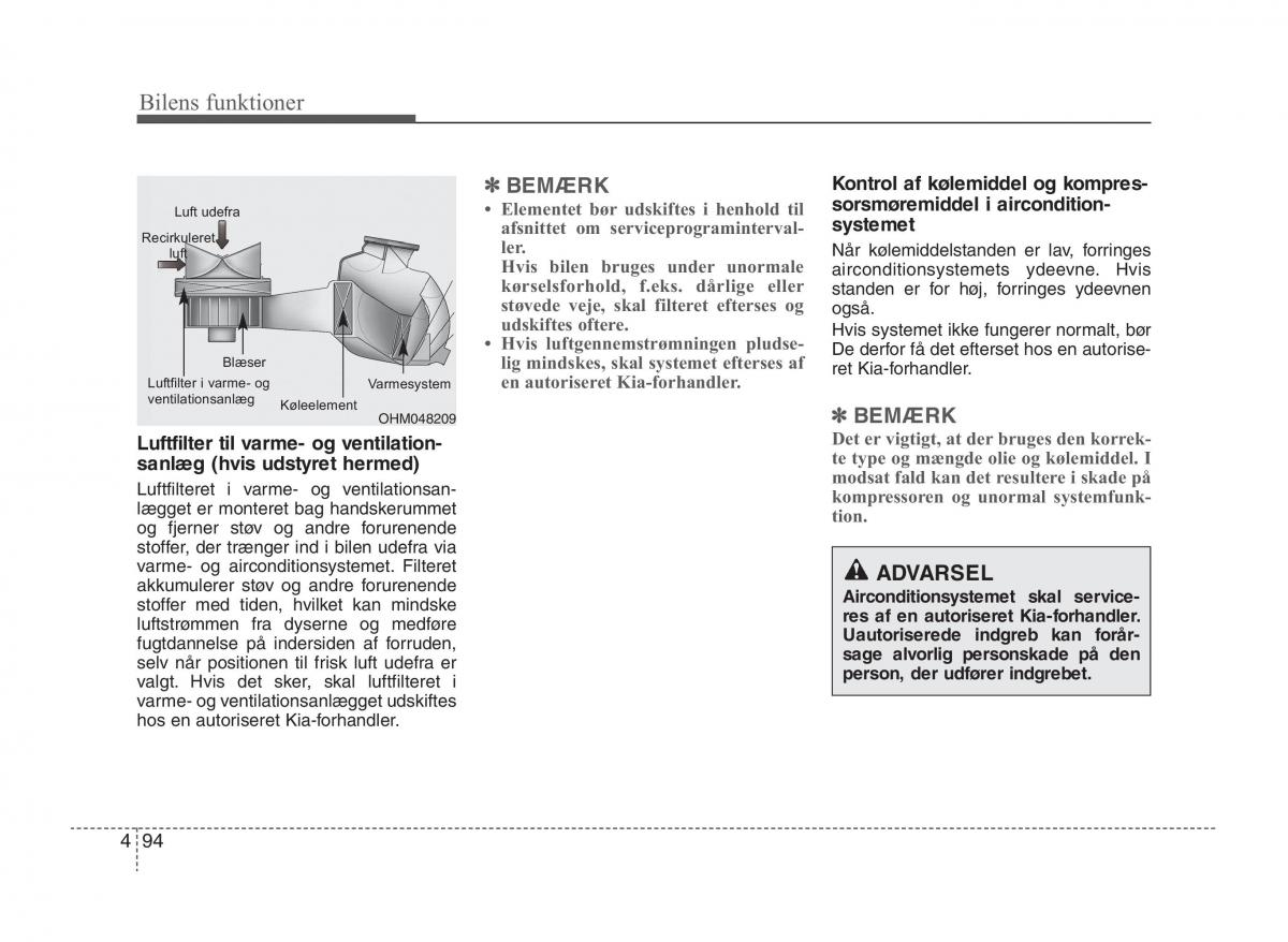 KIA Sportage III 3 Bilens instruktionsbog / page 172