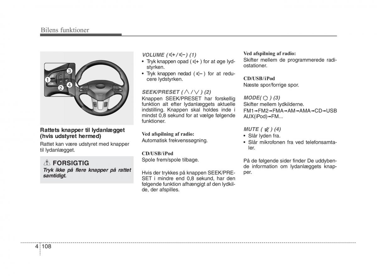 KIA Sportage III 3 Bilens instruktionsbog / page 186