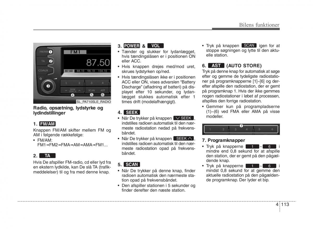 KIA Sportage III 3 Bilens instruktionsbog / page 191