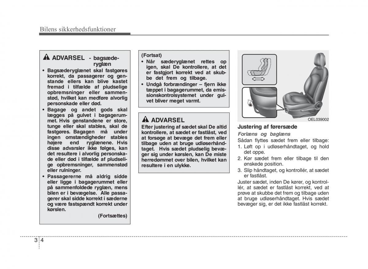 KIA Sportage III 3 Bilens instruktionsbog / page 20