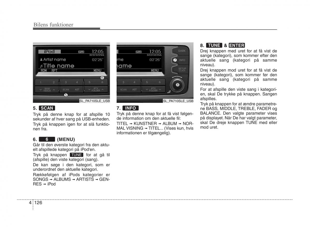 KIA Sportage III 3 Bilens instruktionsbog / page 204