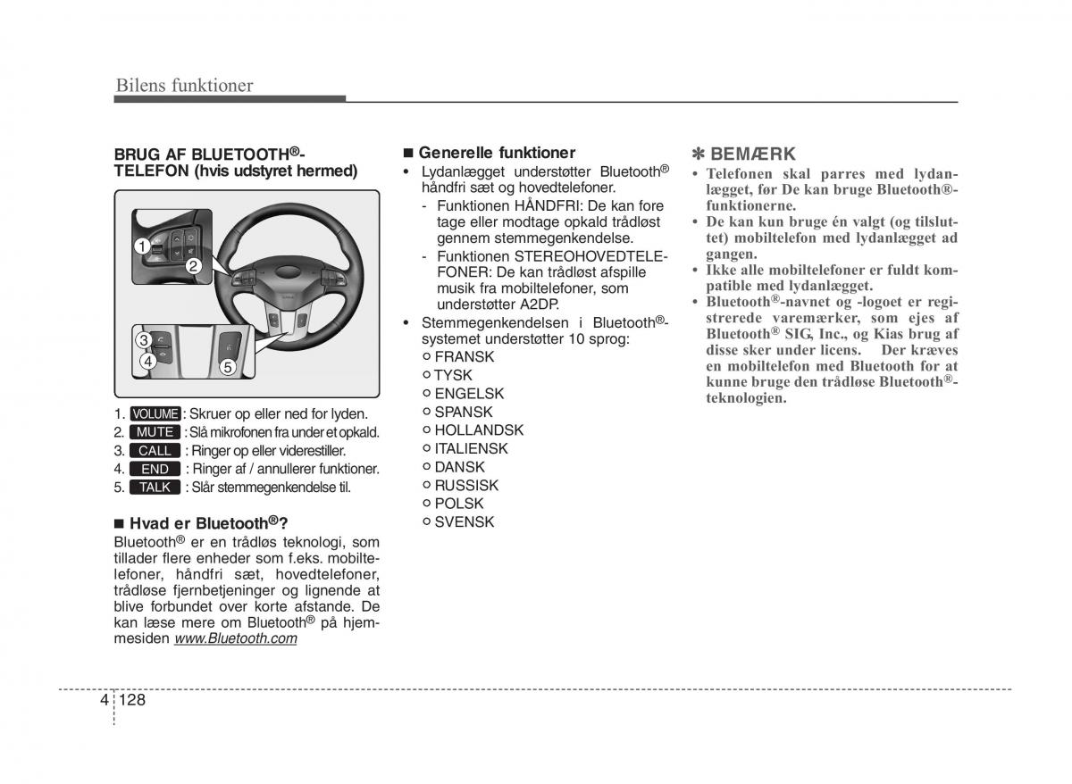 KIA Sportage III 3 Bilens instruktionsbog / page 206