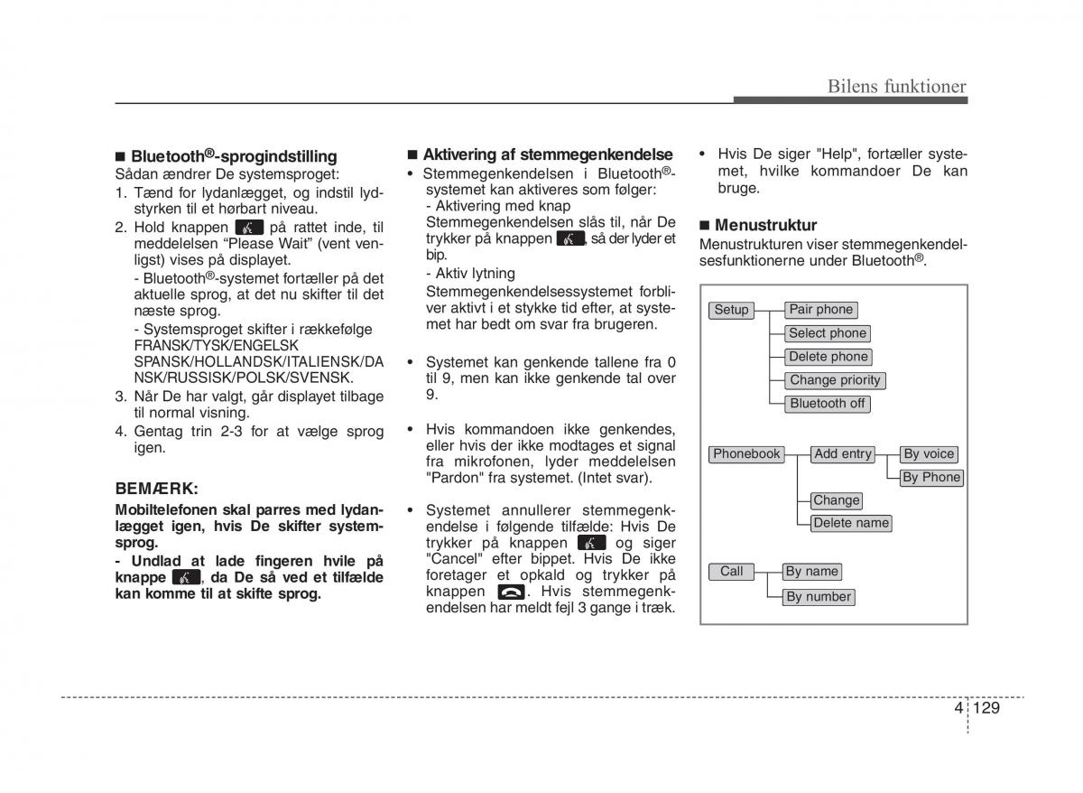 KIA Sportage III 3 Bilens instruktionsbog / page 207