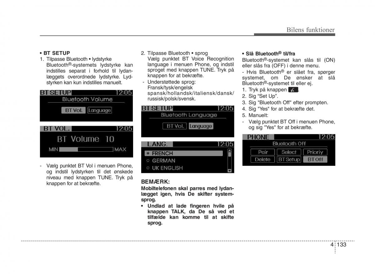 KIA Sportage III 3 Bilens instruktionsbog / page 211