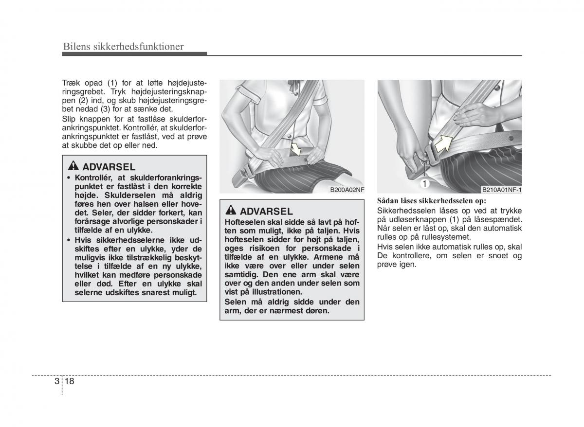 KIA Sportage III 3 Bilens instruktionsbog / page 34