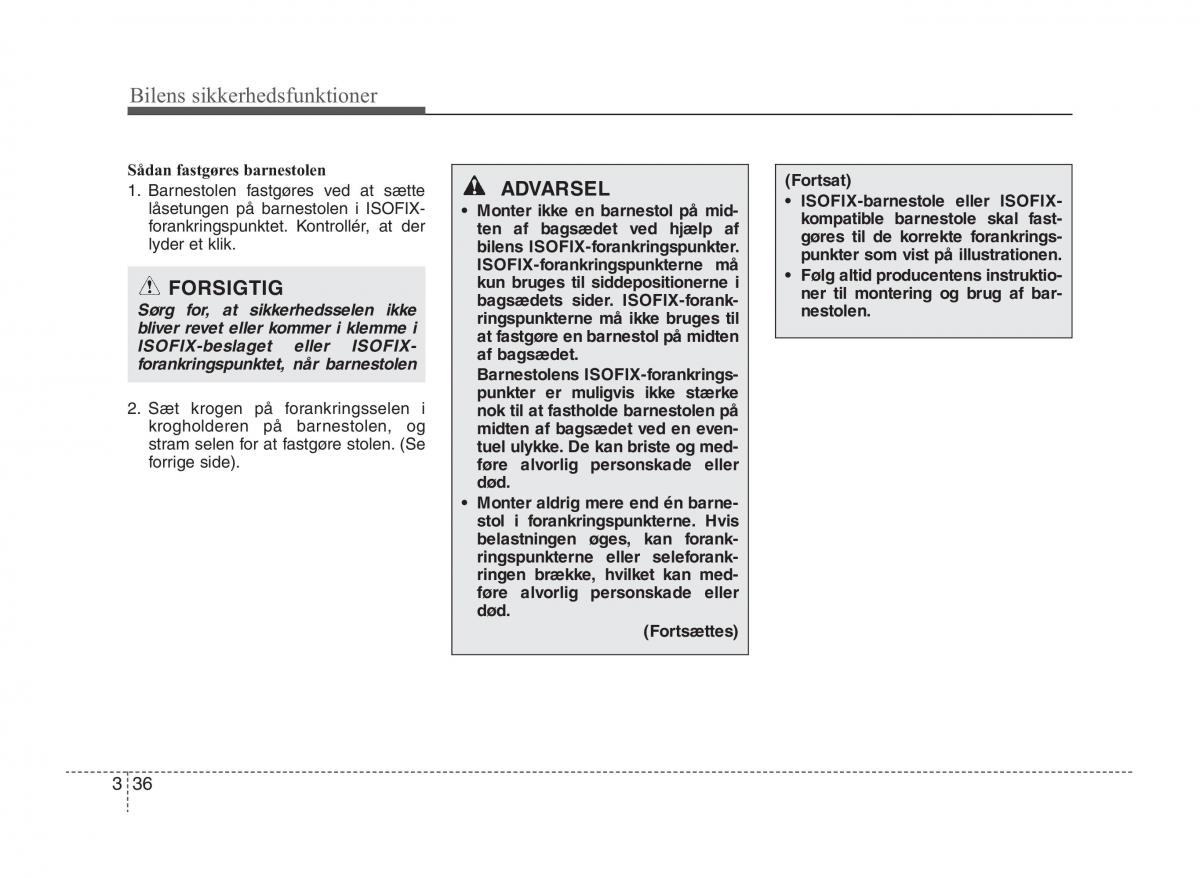 KIA Sportage III 3 Bilens instruktionsbog / page 52