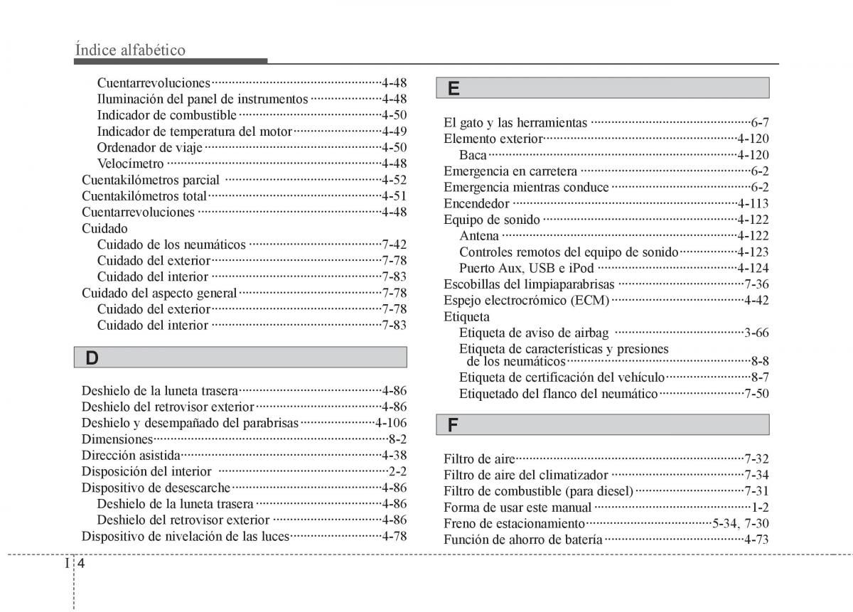 KIA Sportage III 3 manual del propietario / page 458