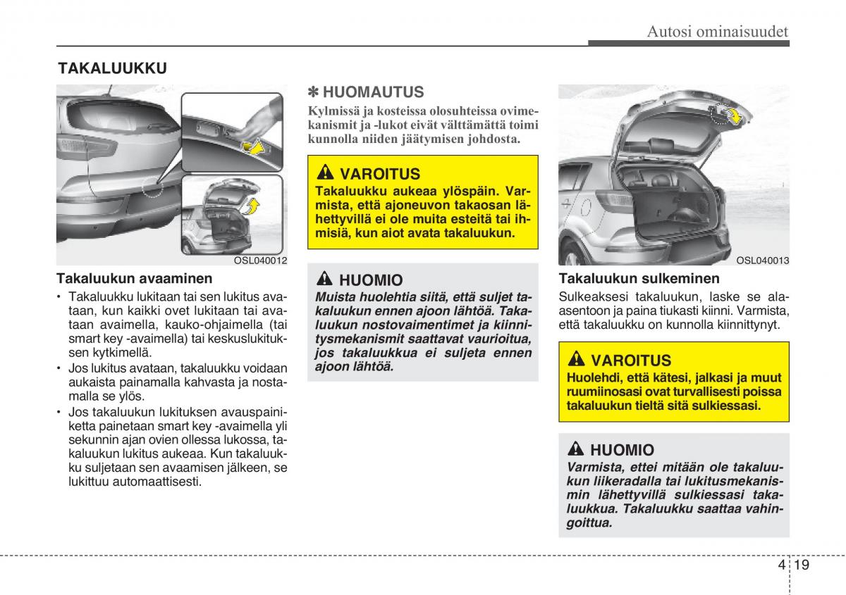 KIA Sportage III 3 omistajan kasikirja / page 100