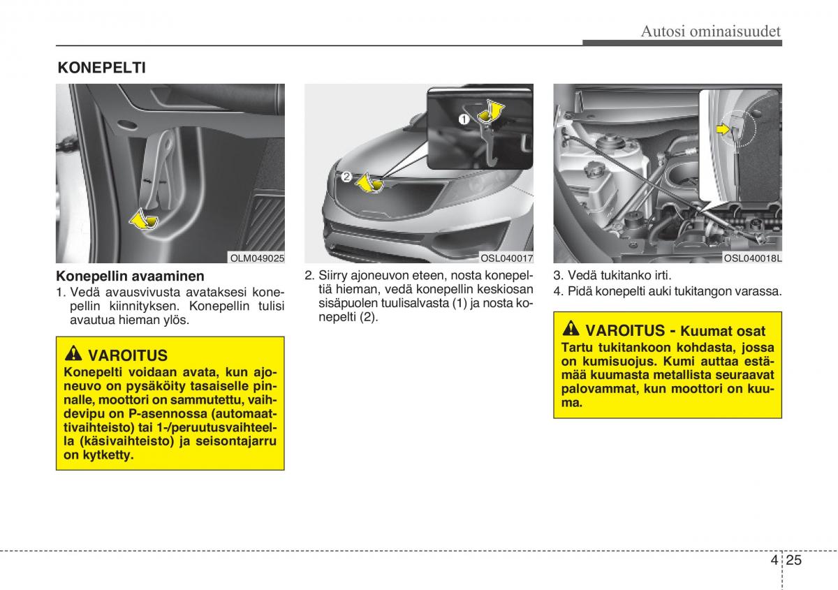 KIA Sportage III 3 omistajan kasikirja / page 106