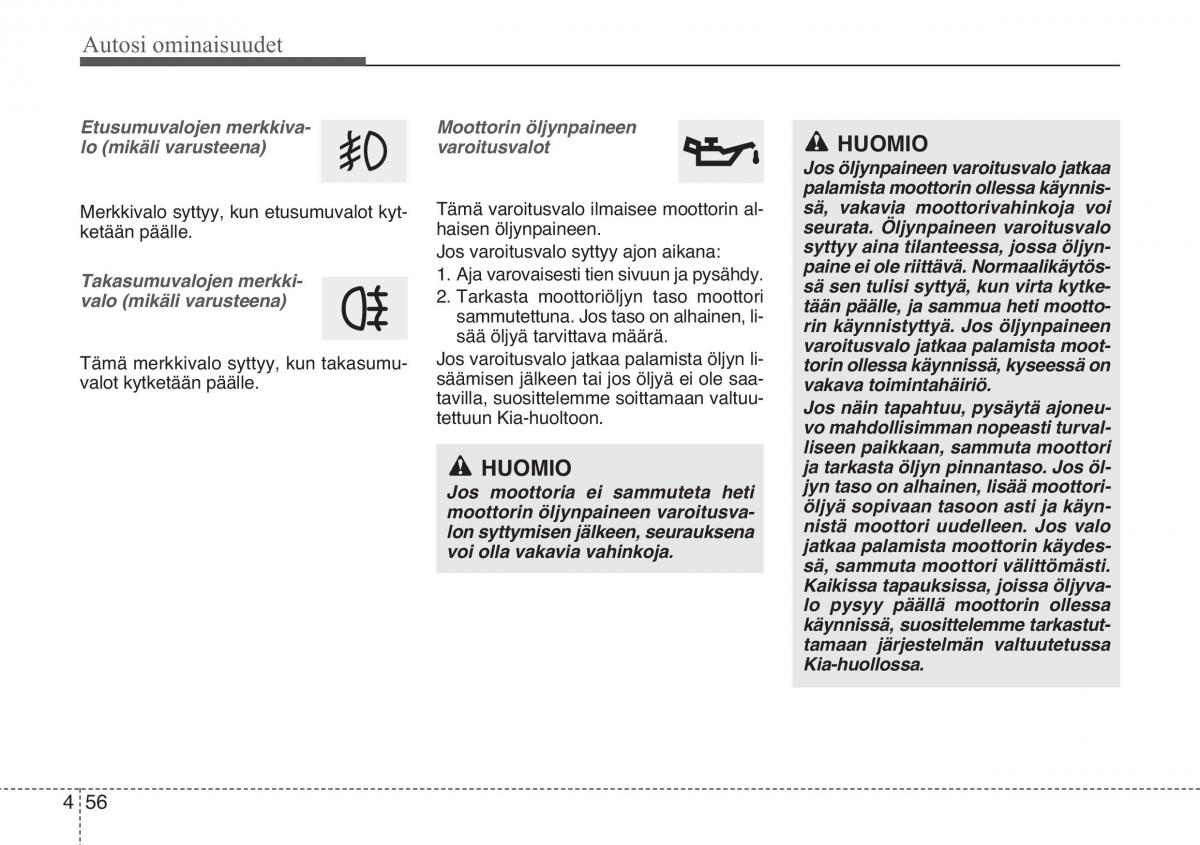 KIA Sportage III 3 omistajan kasikirja / page 137