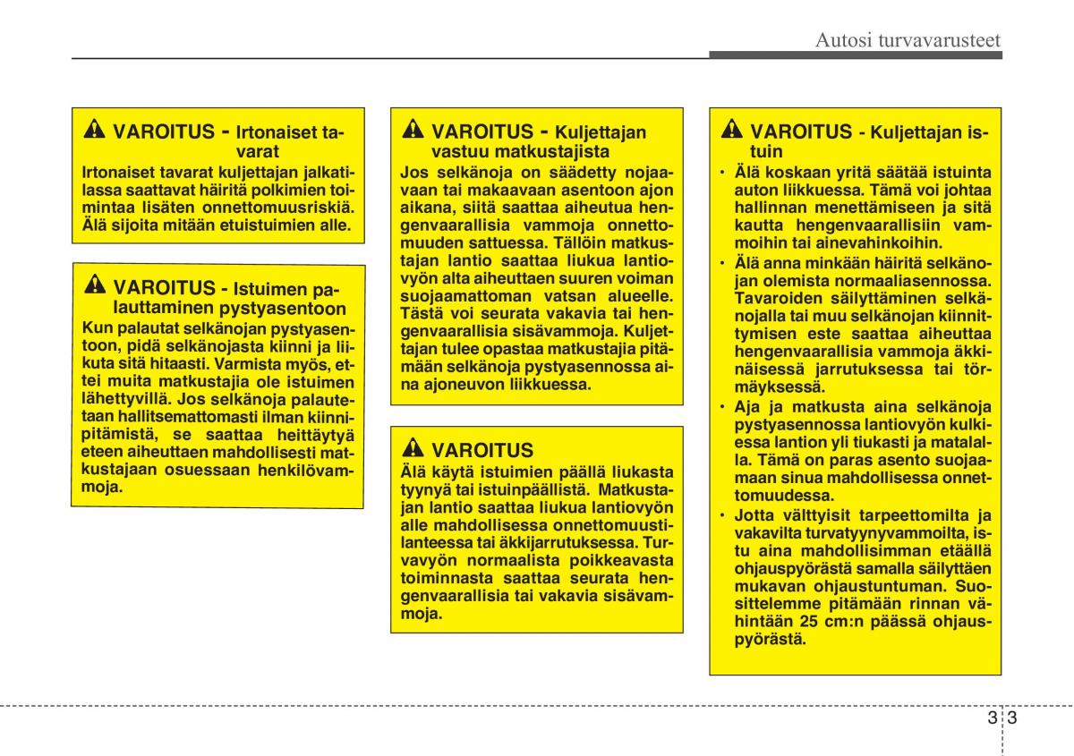 KIA Sportage III 3 omistajan kasikirja / page 18