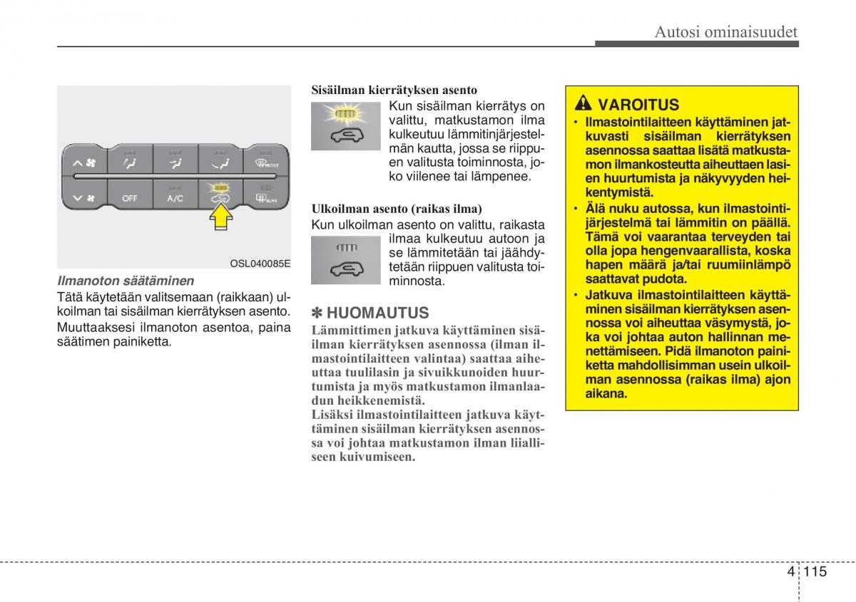 KIA Sportage III 3 omistajan kasikirja / page 196