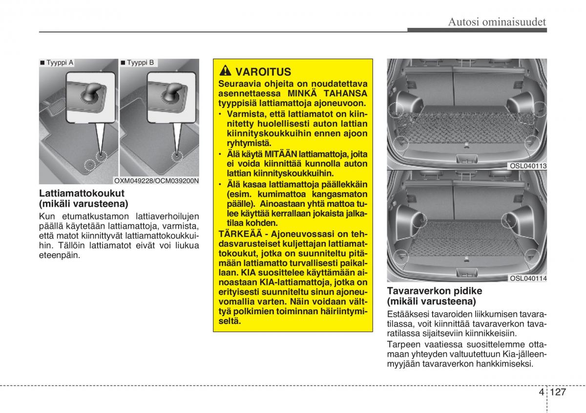 KIA Sportage III 3 omistajan kasikirja / page 208