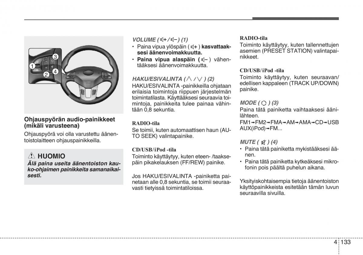 KIA Sportage III 3 omistajan kasikirja / page 214