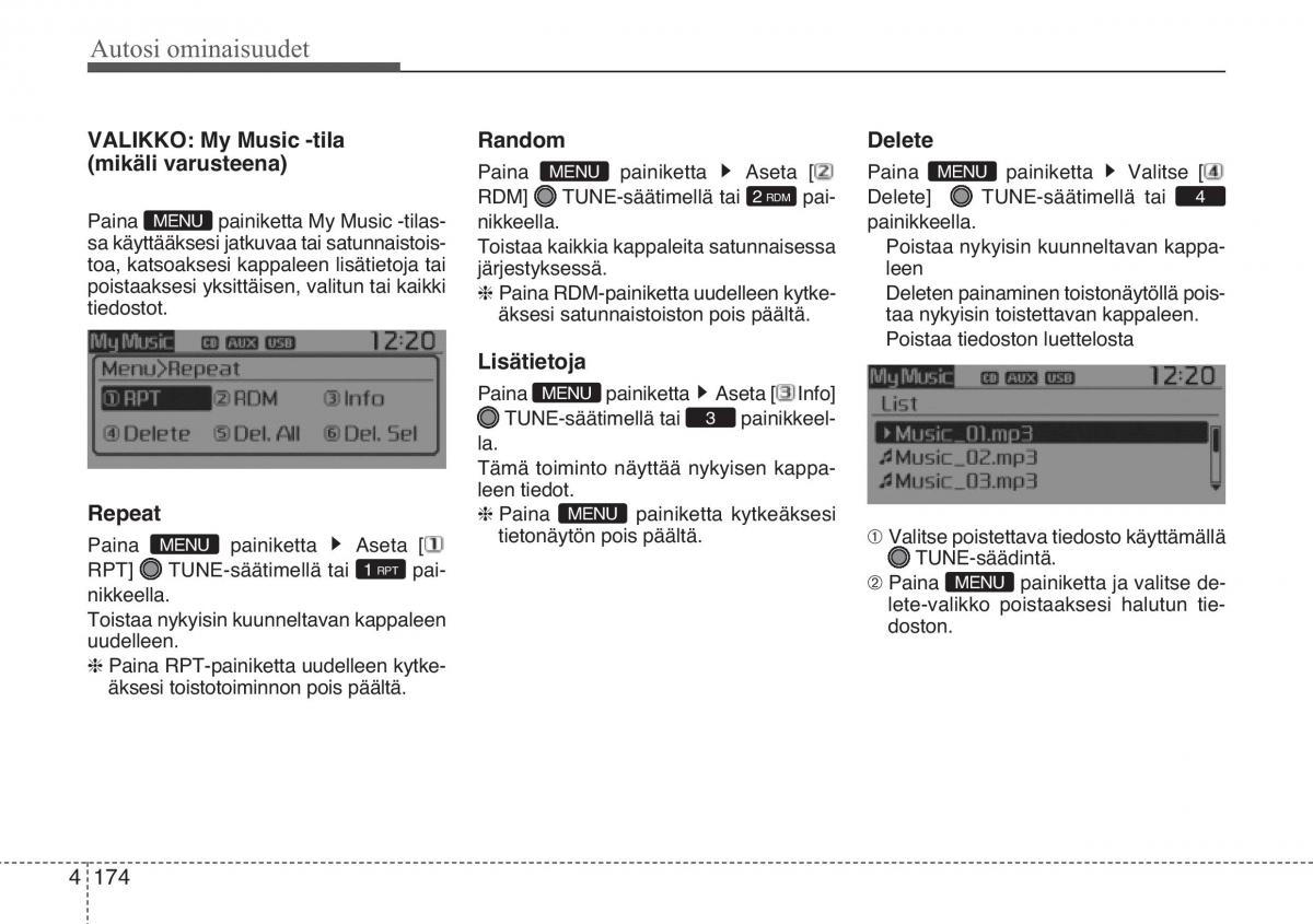 KIA Sportage III 3 omistajan kasikirja / page 255