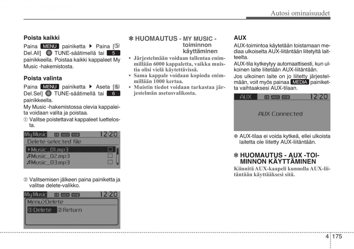 KIA Sportage III 3 omistajan kasikirja / page 256